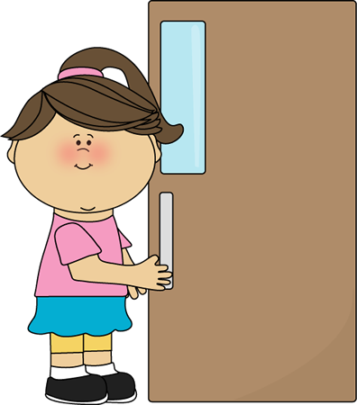 Door Clipart Classroom Door - Door Holder Clipart (396x450), Png Download