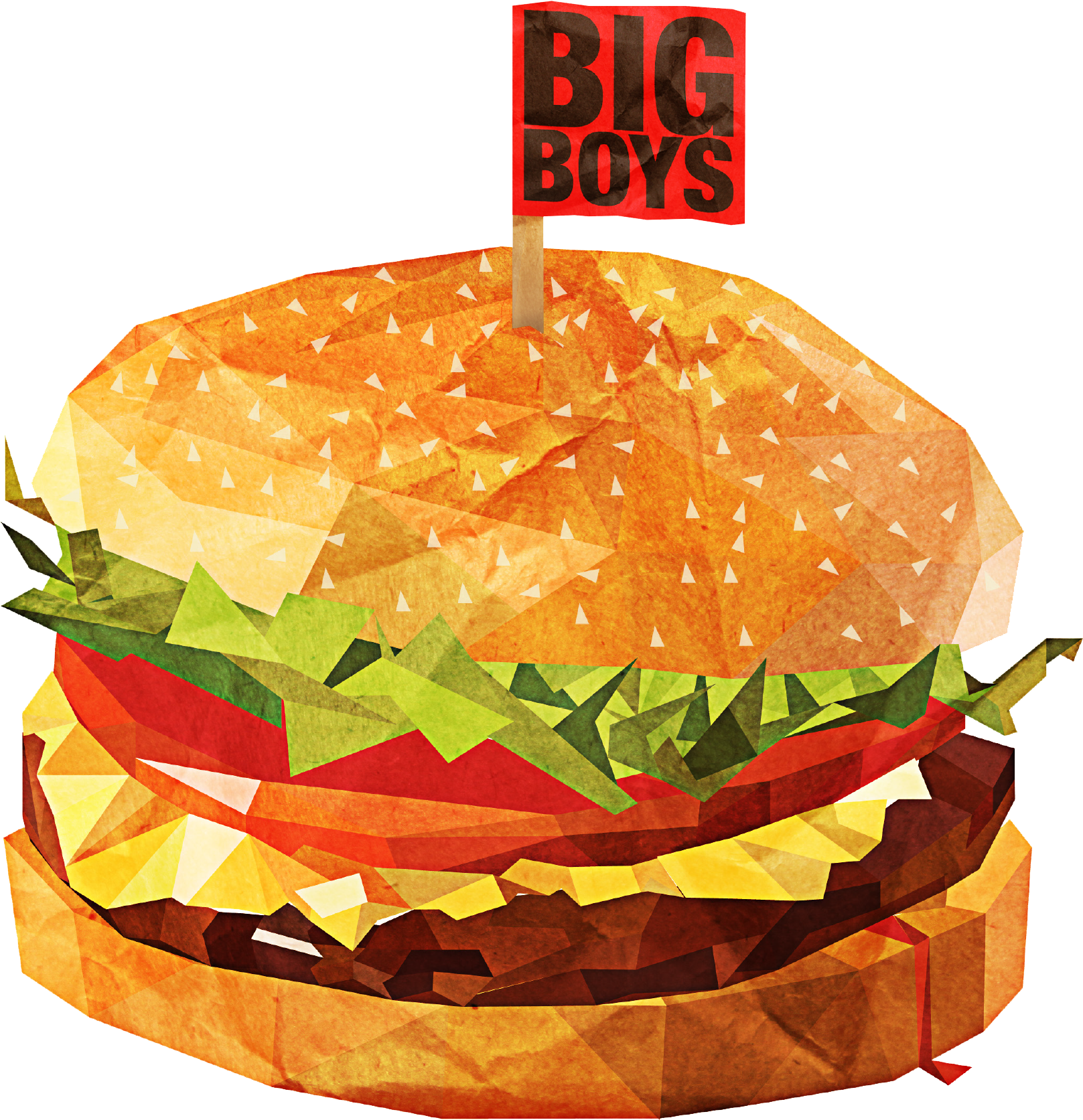 Big Boys Burgers - Food (2480x1956), Png Download