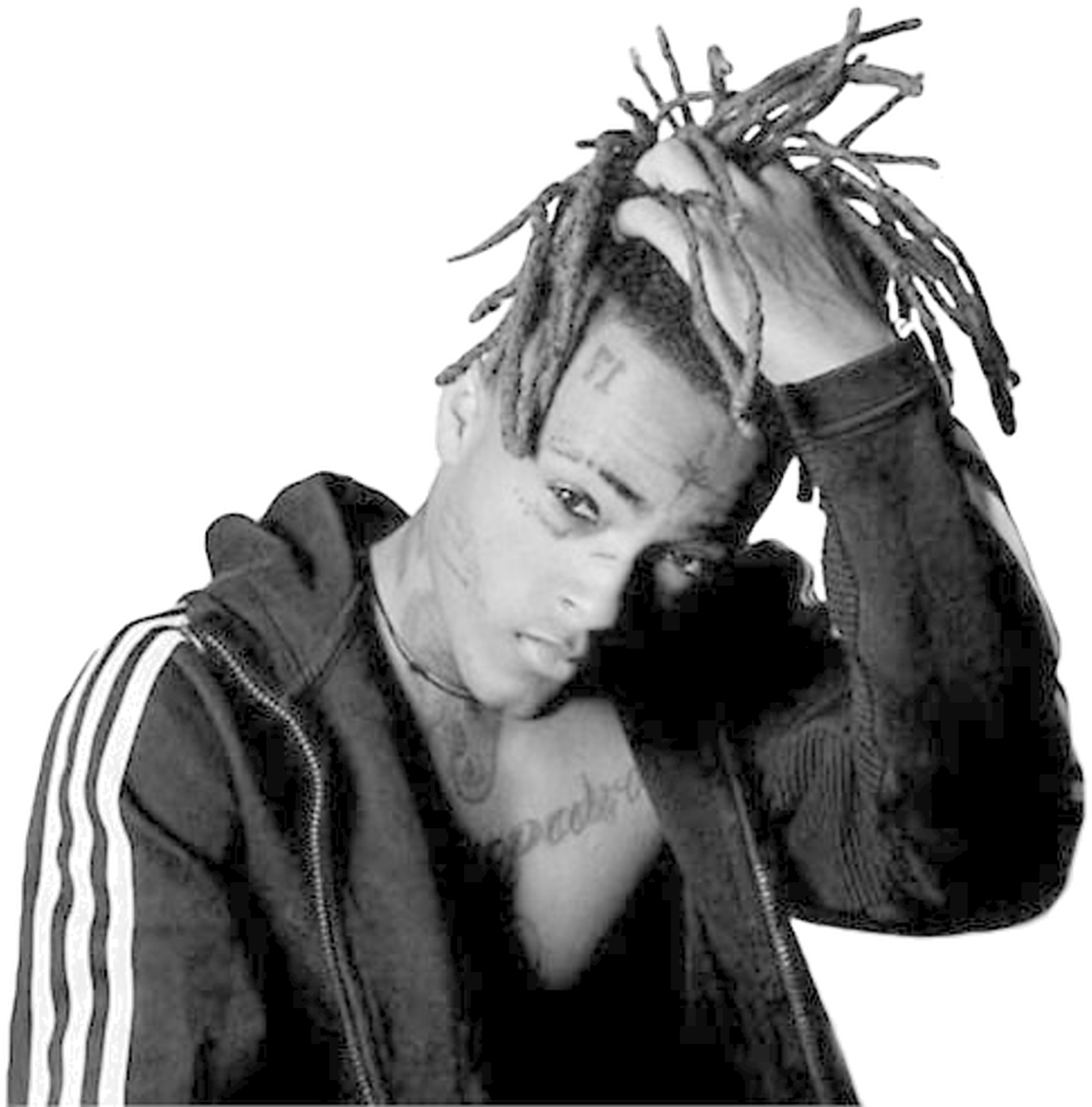Rip Xxxtentacion - Xxxtentacion Black And White (3000x3240), Png Download
