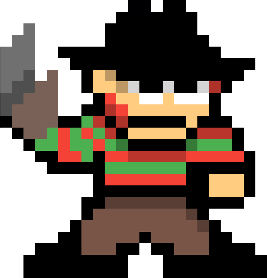 Freddy Krueger By Jear The Mudkip - Freddy Krueger Pixel Art (1080x1200), Png Download