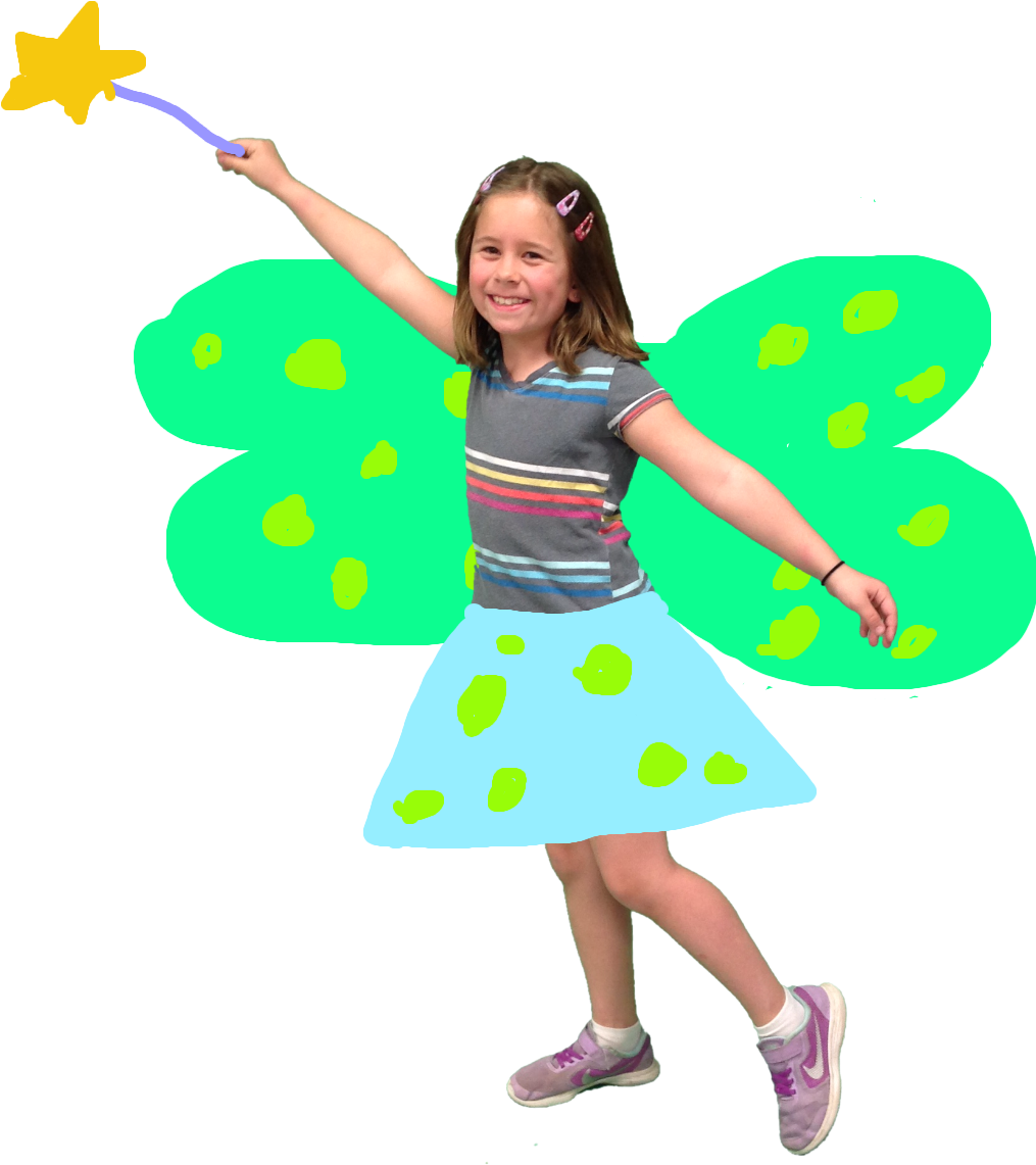 Fairy-ified In Brushes App Saved As Png - Girl (1061x1216), Png Download