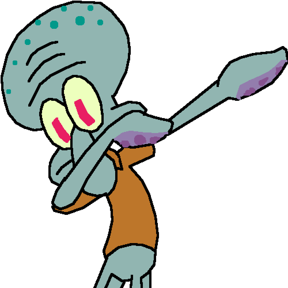 Dabbing Squidward Png - Squidward Dabbing (1000x1000), Png Download