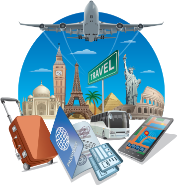 Travel Services Png Svg Royalty Free - Travelling Images Png (470x371), Png Download
