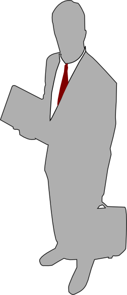 How To Set Use Grey Businessman Clipart (252x586), Png Download