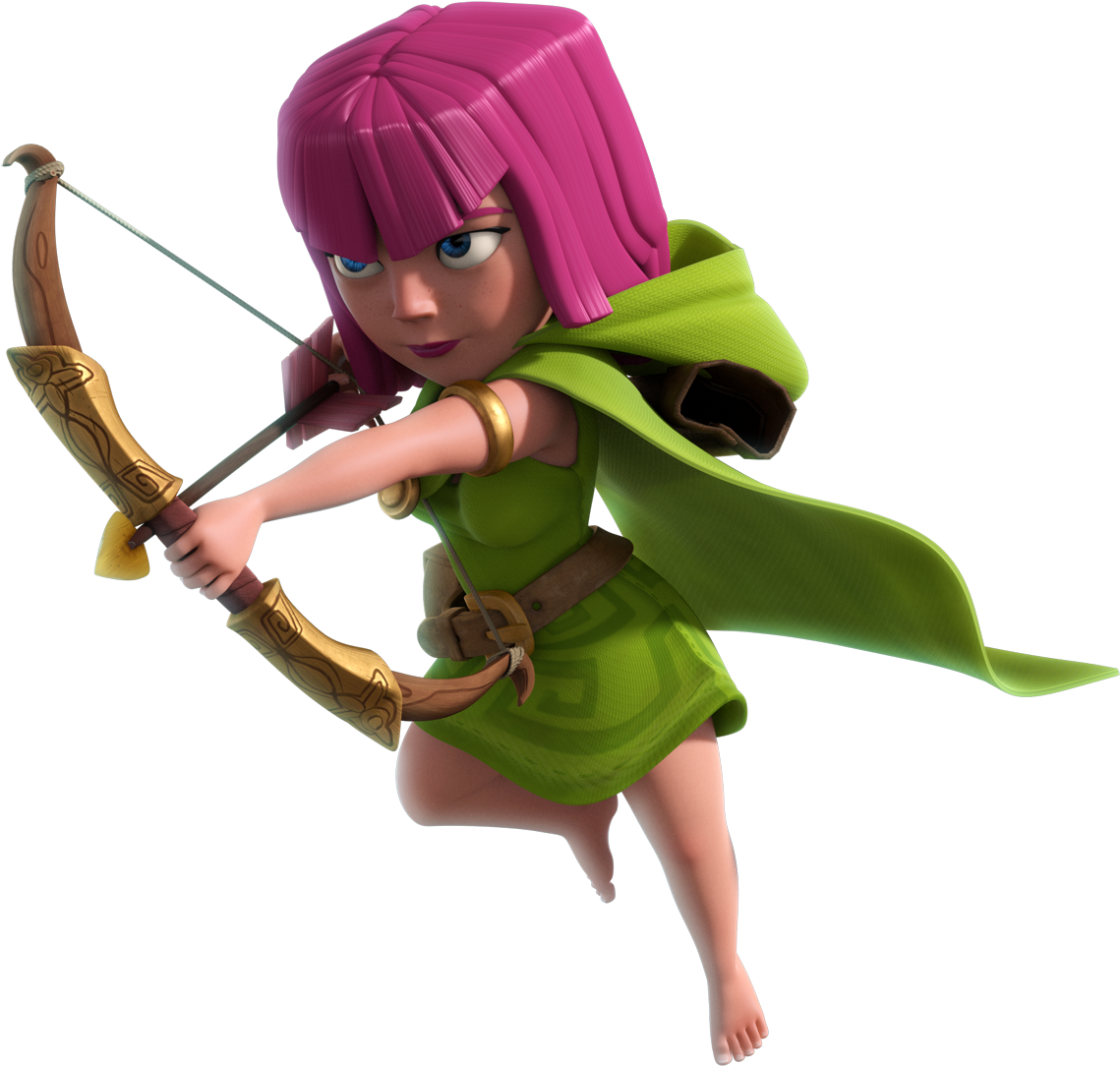 Arquera Clash Of Clans (1225x1200), Png Download