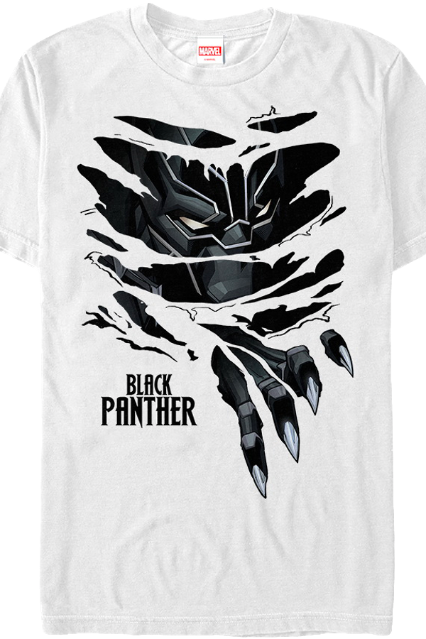 Black Panther T Shirt - Black Panther White T Shirt (600x900), Png Download