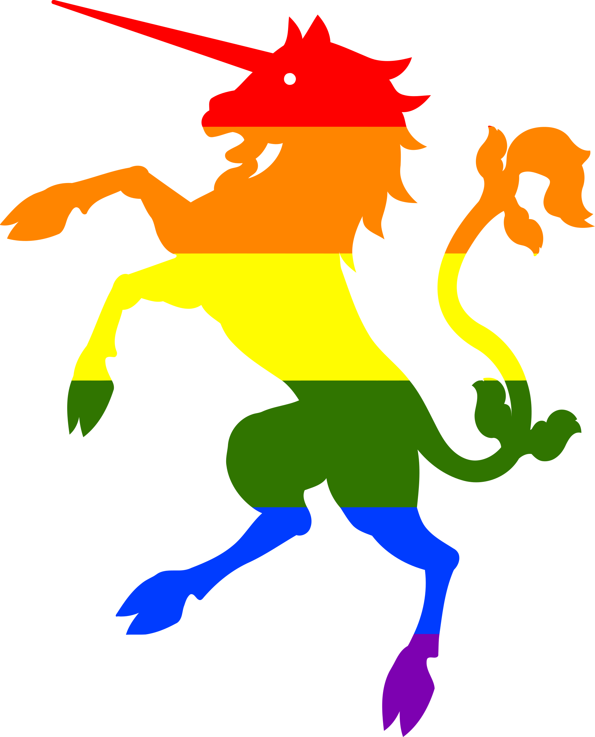 This Free Icons Png Design Of Rainbow Unicorn (1937x2400), Png Download