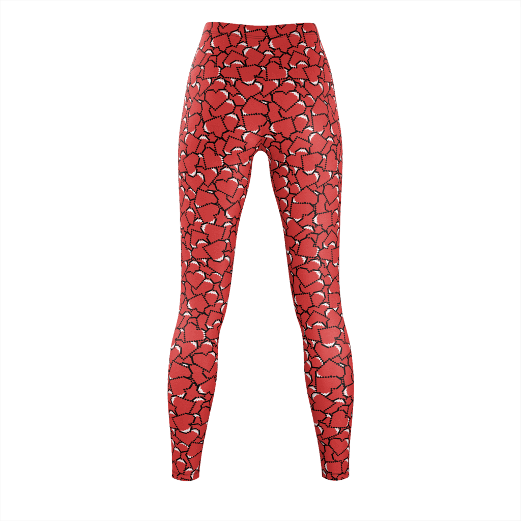 Pixel Heart Leggings - Pajamas (1024x1024), Png Download