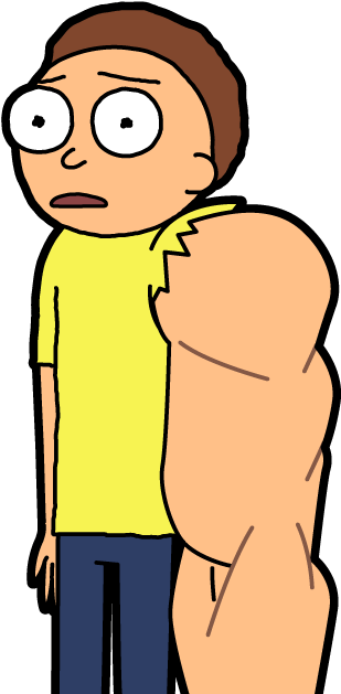 Giant Arm Morty - Vindicator Morty (330x650), Png Download