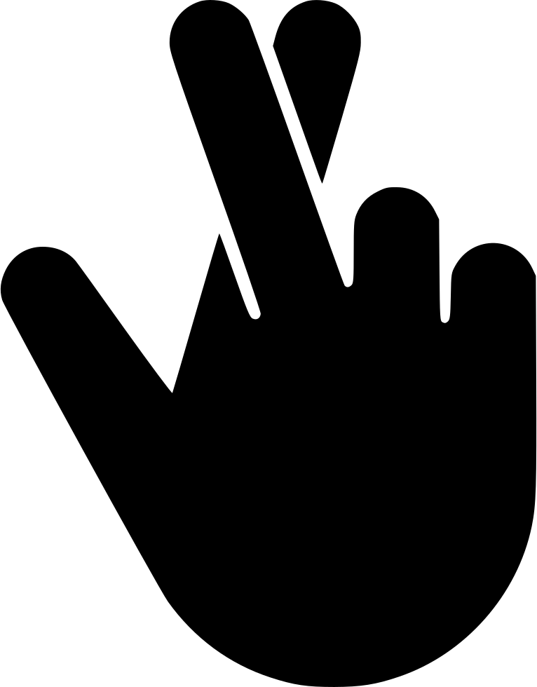 Hand Fingers Crossed - Crossed Fingers Free Vector (766x980), Png Download