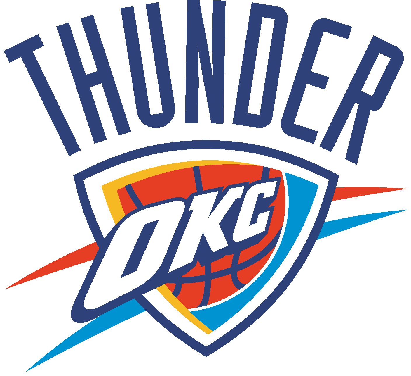 Oklahoma City Thunder Logo - Oklahoma City Thunder Logo Png (1408x1286), Png Download