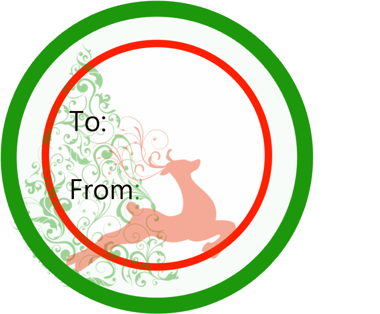 Printable Christmas Gift Labels / Tags - Free Printable Round Christmas Gift Tags (816x644), Png Download