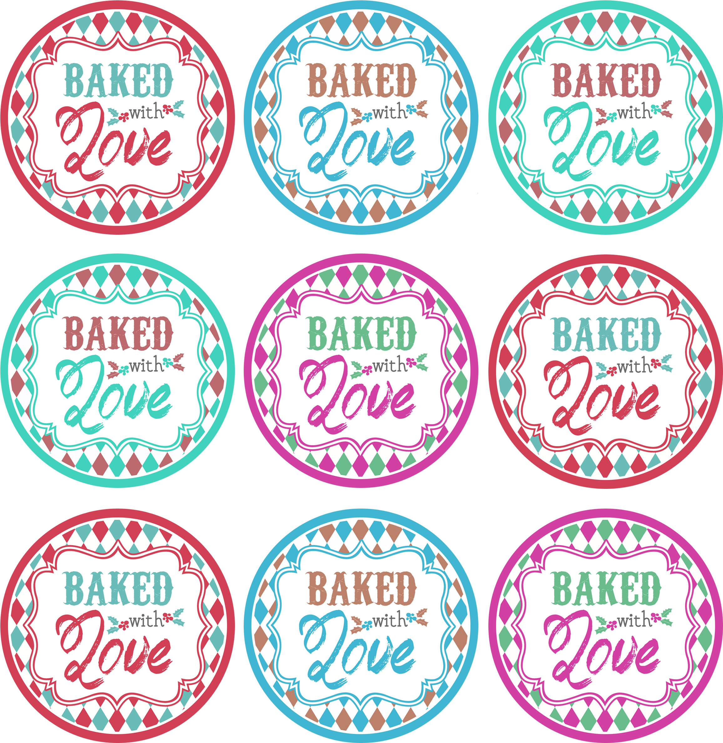 The Baked With Love Printable Tags A Free Gift For - Label (2400x3000), Png Download