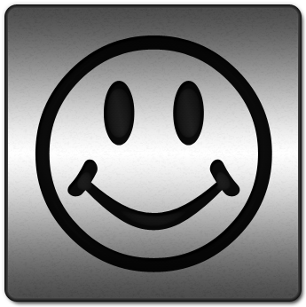 Download Big Happy Face Icon - Emoji Images Smiley Face Black And White (440x440), Png Download