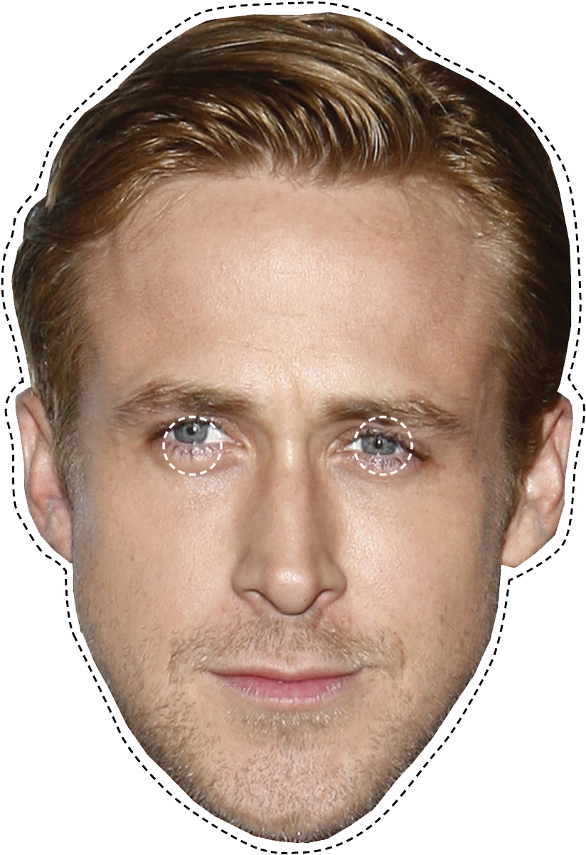 Ryan Gosling Png Pic - Ryan Gosling Face Mask (990x1281), Png Download