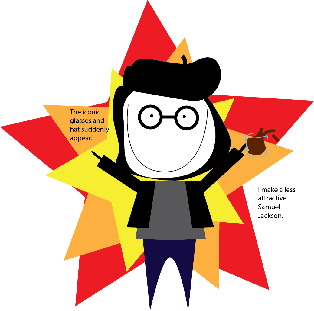 I Become Sailor-mouthed Samuel L - Cartoon (1038x1030), Png Download