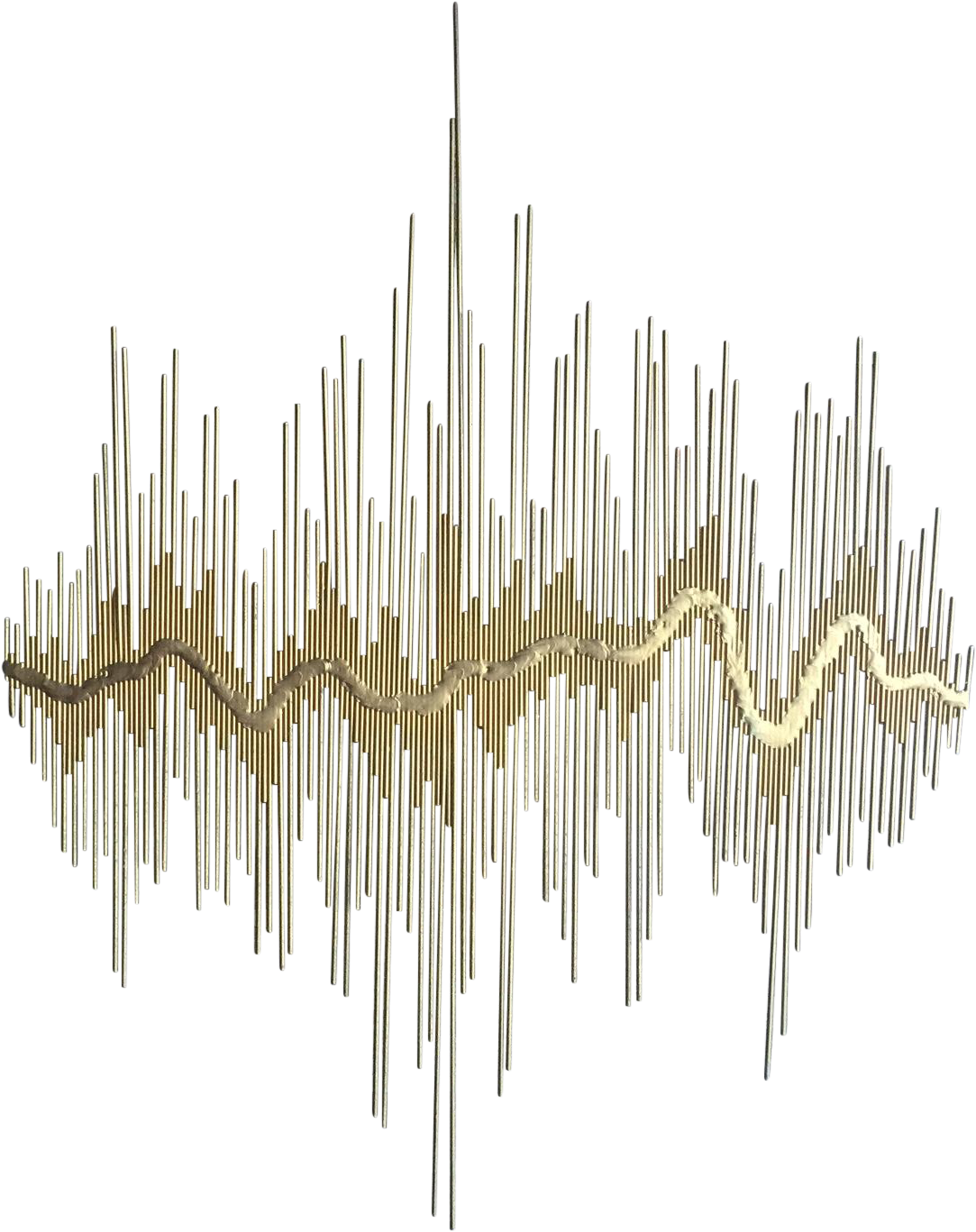 "sound Waves" Metal Wall Sculpture On Chairish - Sound Wave Sculpture (1224x1632), Png Download