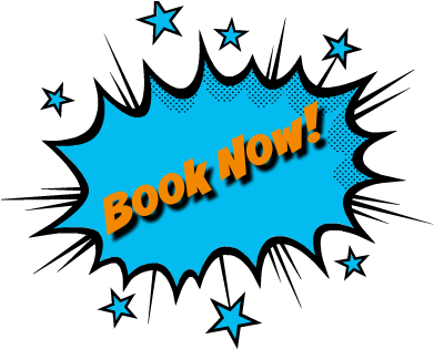 Book Now Buttonchristine2018 02 27t18 - Comic Action Bubbles Png (400x400), Png Download