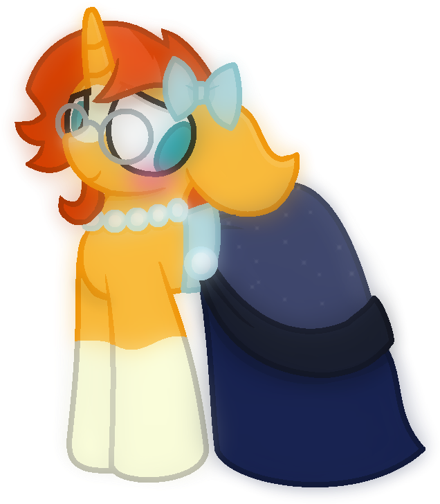 Thefanficfanpony, Blushing, Bow, Clothes, Crossdressing, - Cartoon (715x781), Png Download