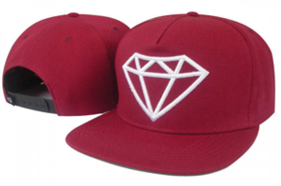 Diamond Supply Co. Rock Snapback Hat In Burgundy White (900x900), Png Download