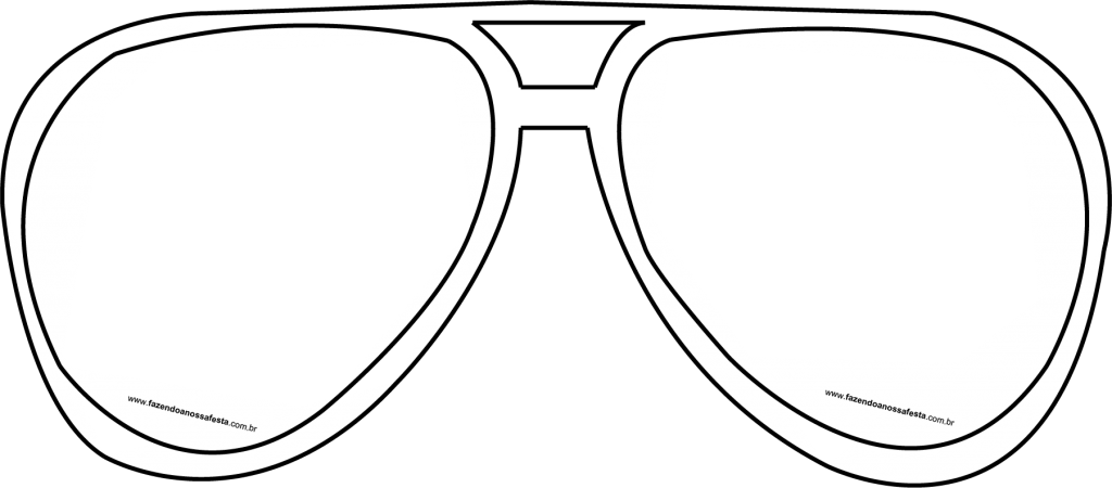Óculos - Line Art (1024x450), Png Download