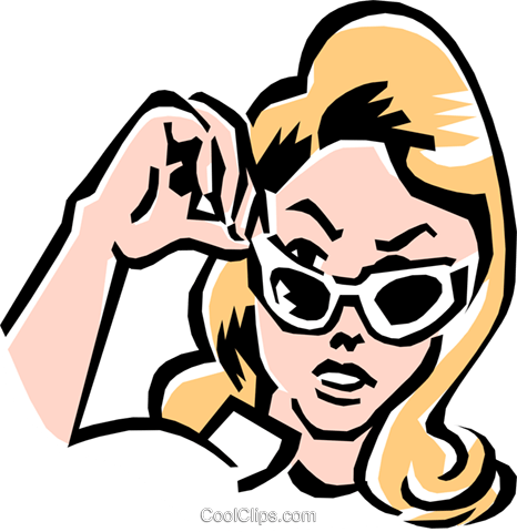 Woman Taking Off Sunglasses Royalty Free Vector Clip - You Want What By When? You Want (466x480), Png Download
