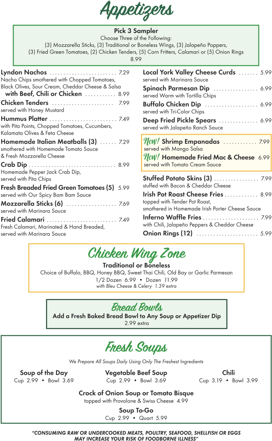 01 Appetizers Wings Soup - Soup (1000x1559), Png Download