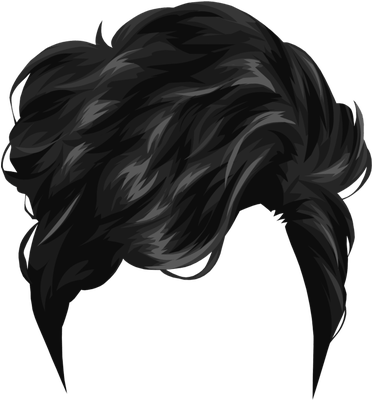 Short Black Drawing Hair - Black Hair Boy Png (400x400), Png Download