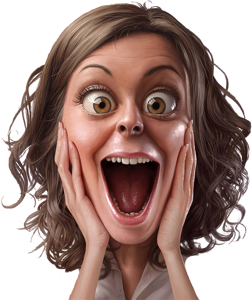 Cartoon Exaggerated Character Png - 卡通 誇張 笑 (1024x1343), Png Download