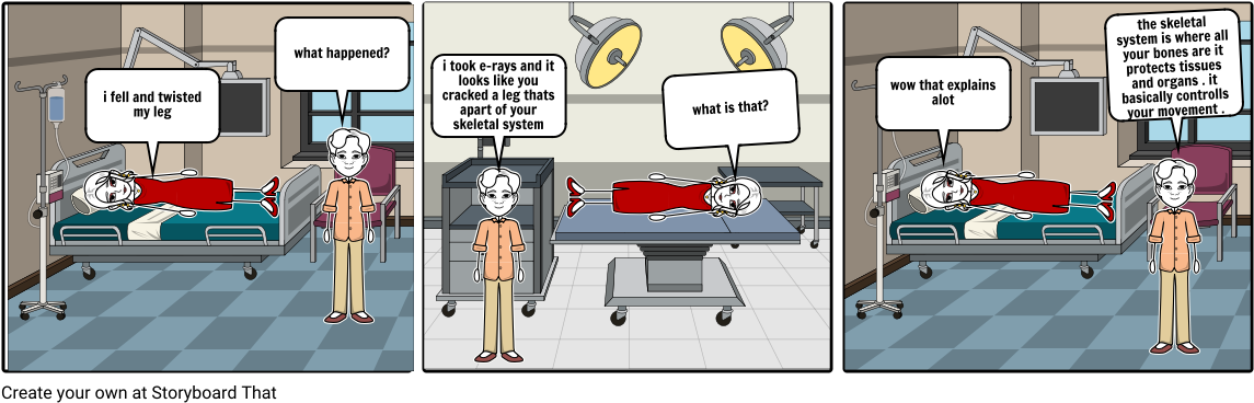 Skeletal System - Cartoon (1164x385), Png Download