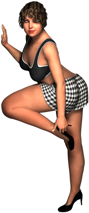 Hair, Beauty, 3d, Render, Photoshop, Photo Manipulation - Sexy Girl 3d Png (556x720), Png Download