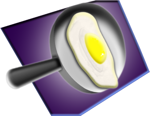 Fryingpan - Fried Egg (500x375), Png Download