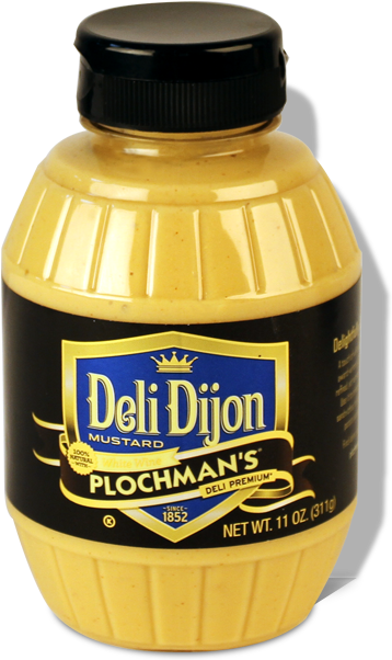 A Bottle Of Plochman's Premium Deli Dijon Mustard - Plochmans Deli Premium Mustard, Spicy Horseradish - (360x674), Png Download