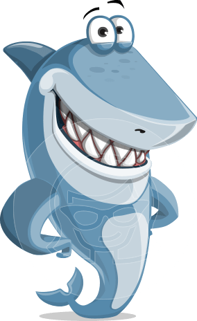 Sharko Polo Sharko Polo - Shark Cartoon Character (284x464), Png Download