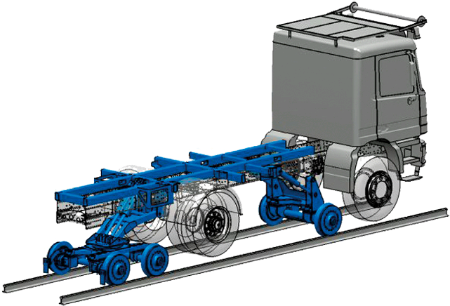 Rail Drive Unit With 1 Front Axle And Rear Bogie - Rail Drive (643x448), Png Download