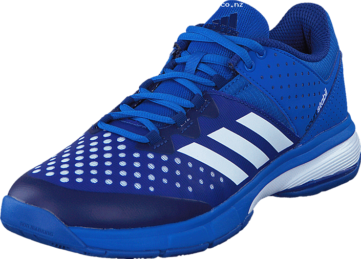 Adidas Sport Performance Court Stabil Blue/ftwr White/mystery - Adidas Stabil Court Blue (705x506), Png Download