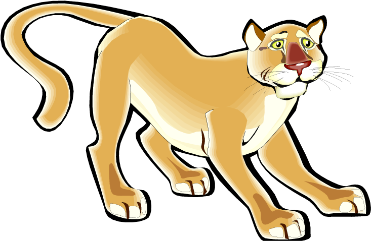 Image Result For Cougar Clipart - Free Puma Clipart (750x502), Png Download