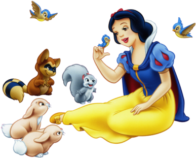 Cute Animals And Princess, Snow White Png Photo Png - Snow White Png (400x363), Png Download