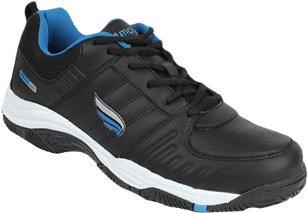 Mmojah Athletic 02 Black Blue Tennis Shoes, Size 8 (464x340), Png Download