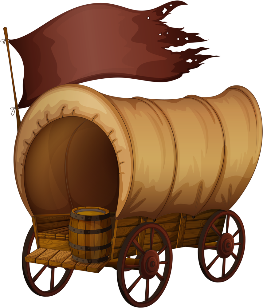 Фото, Автор Soloveika На Яндекс - Free Covered Wagon Clipart (864x1024), Png Download