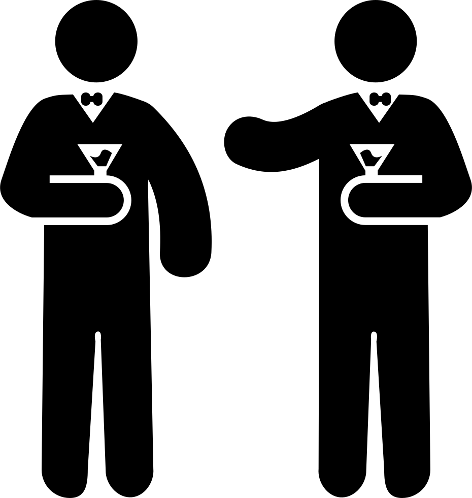 Two Men With Cocktail Glasses Comments - Man And Woman Icon Png (930x980), Png Download