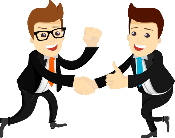 The Position Of Being One Of Two Or More People Who - Imagenes De Vendedores Animados (567x447), Png Download