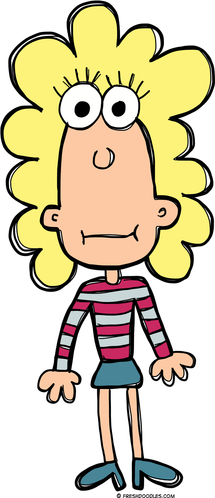 Blonde Clipart English Teacher - Clip Art (699x1600), Png Download