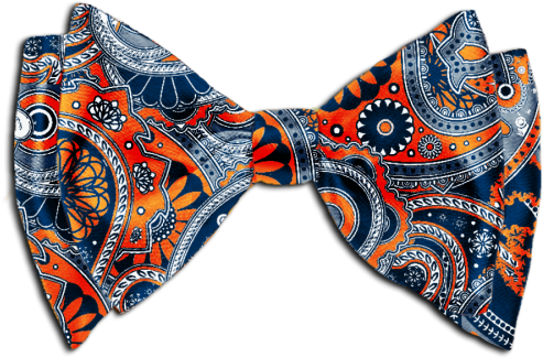 Be The First To Review “design Your Custom Bow Tie - Royal Blue And Orange Bow Tie (500x333), Png Download