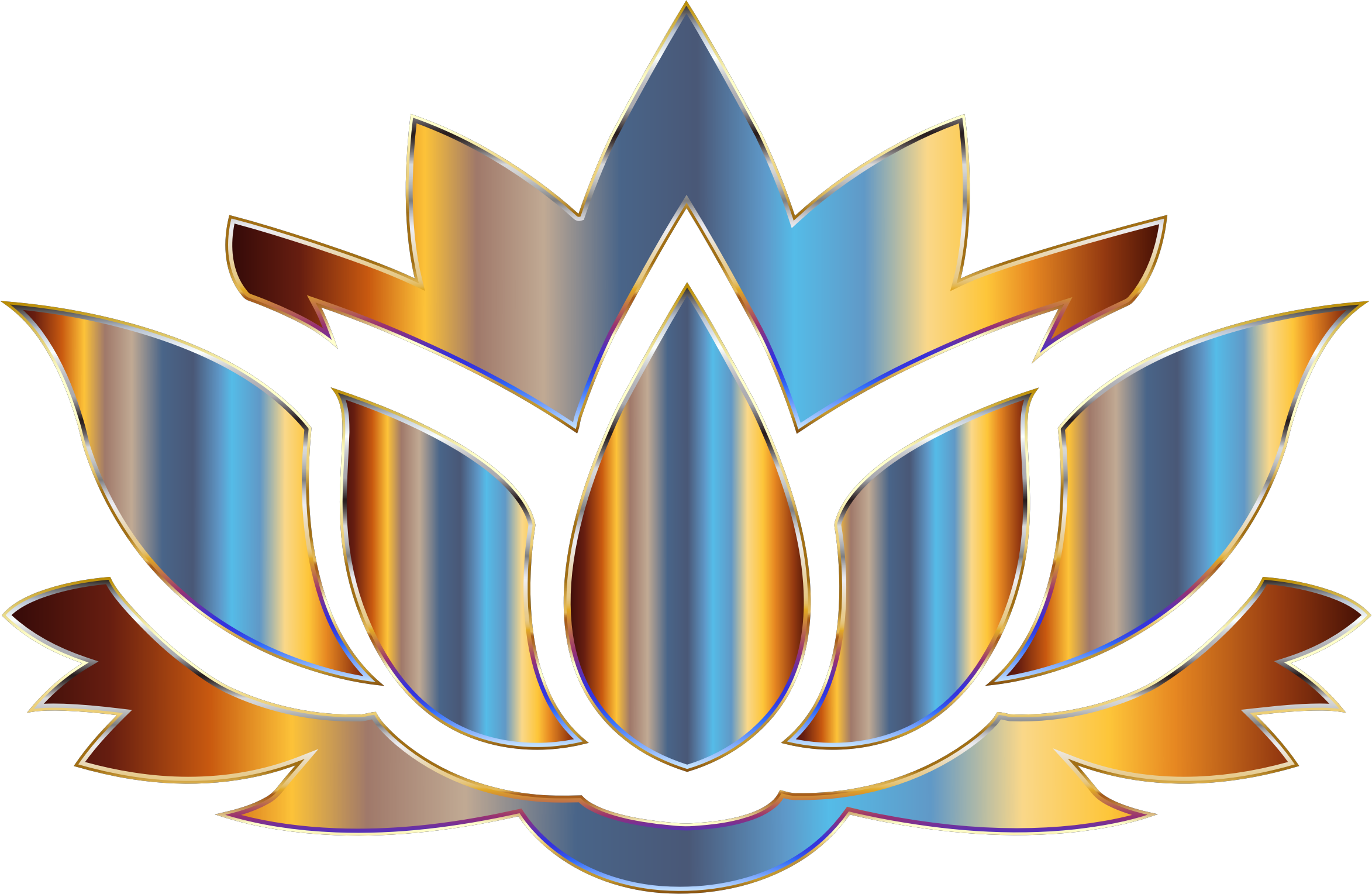Big Image - Lotus Flower Silhouette (2346x1528), Png Download