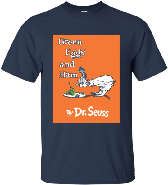 Seuss Green Eggs And Ham Book Cover Ultra Cotton T - Dr. Seuss Eggs And Ham Wall Clock Trend Lab (600x600), Png Download