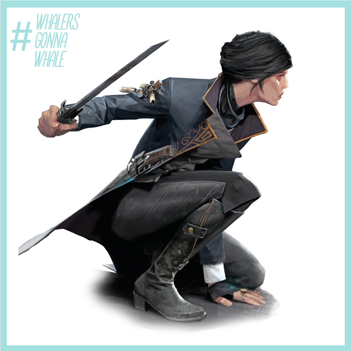 Transparent Emily Kaldwin And Corvo Attano For All (1149x1149), Png Download