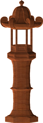 Chinese Lamp Post - Wood (430x430), Png Download