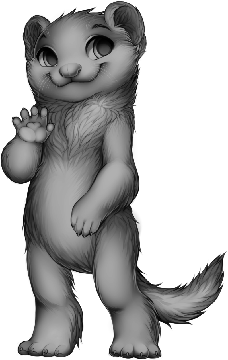 Weasel Base - Furvilla Bases Weasel (887x1280), Png Download