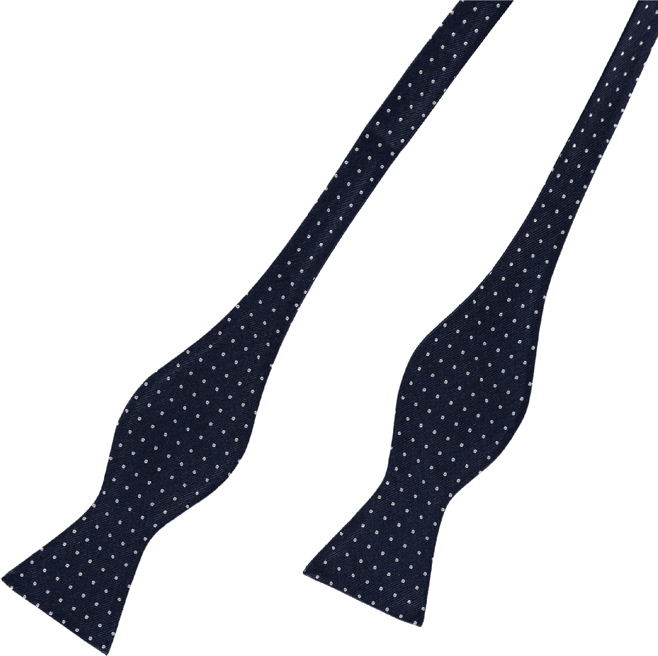Bow Tie Silk Navy Blue Spotted 2 - Necktie (2128x2128), Png Download